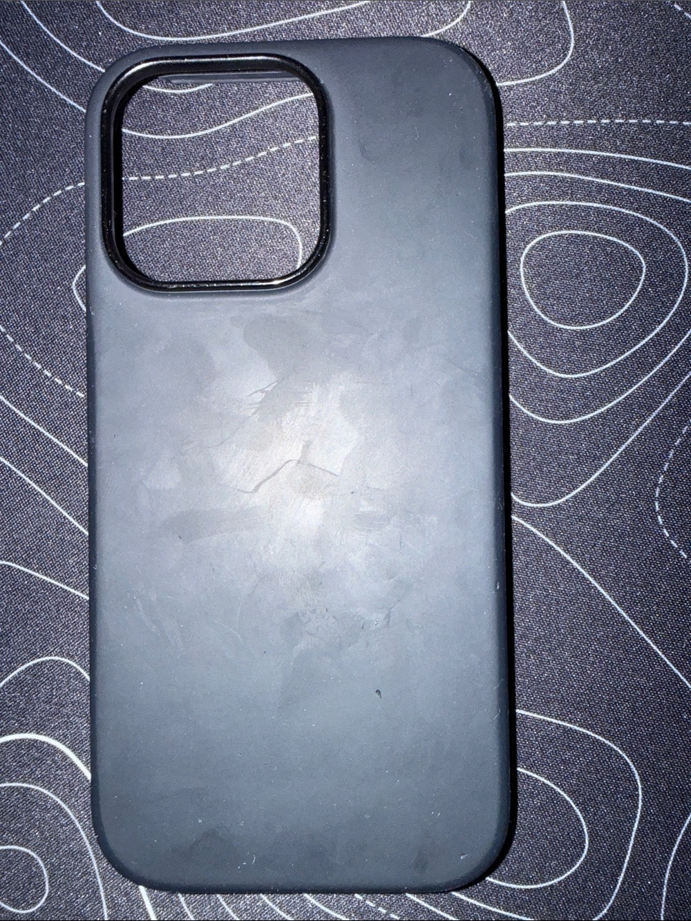 iphone 16 pro authentic apple Black Silicone Phone Case for Large Camera Cutout